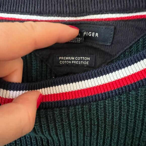 Tommy Hilfiger green crewneck men’s sweater size large - Picture 9 of 12
